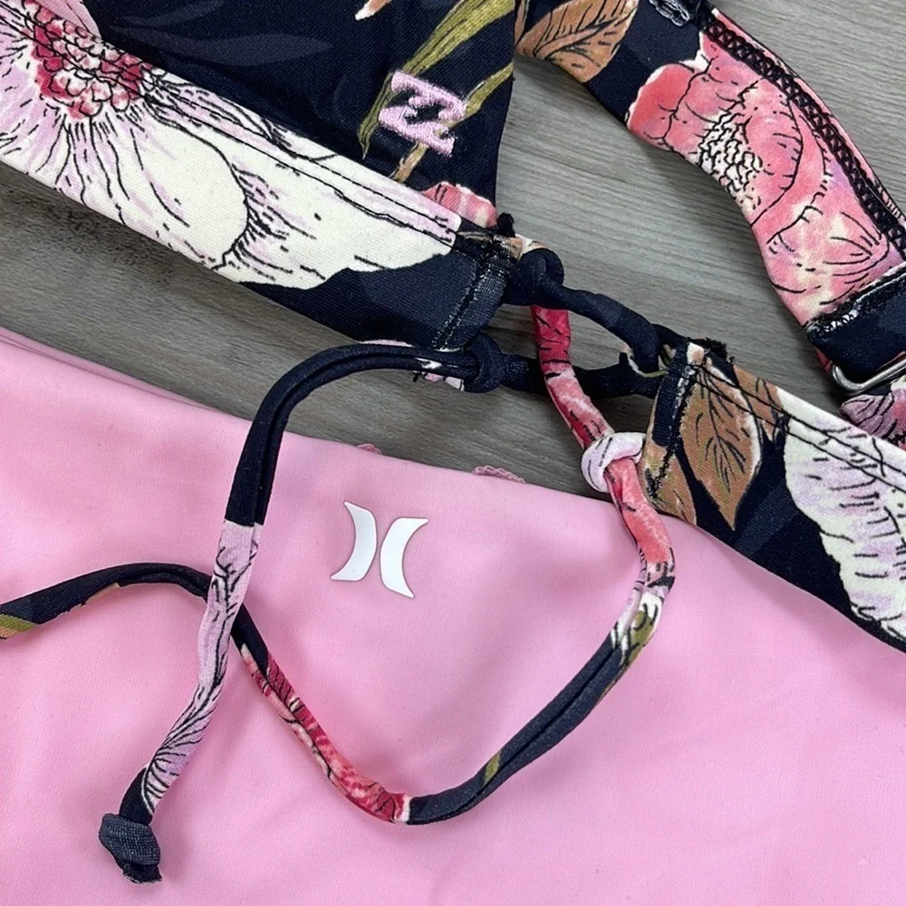 ☀️HURLEY☀️ BILLABONG ☀️SWEET TIDE FIXED TRI MAX MOD SURF BOTTON BIKINI